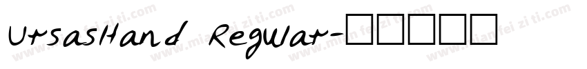 UrsasHand Regular字体转换